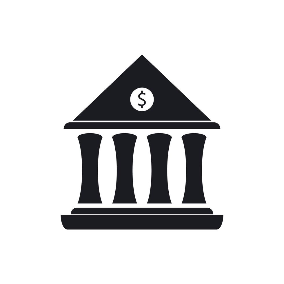 företag och finans ikon bank vektor illustration