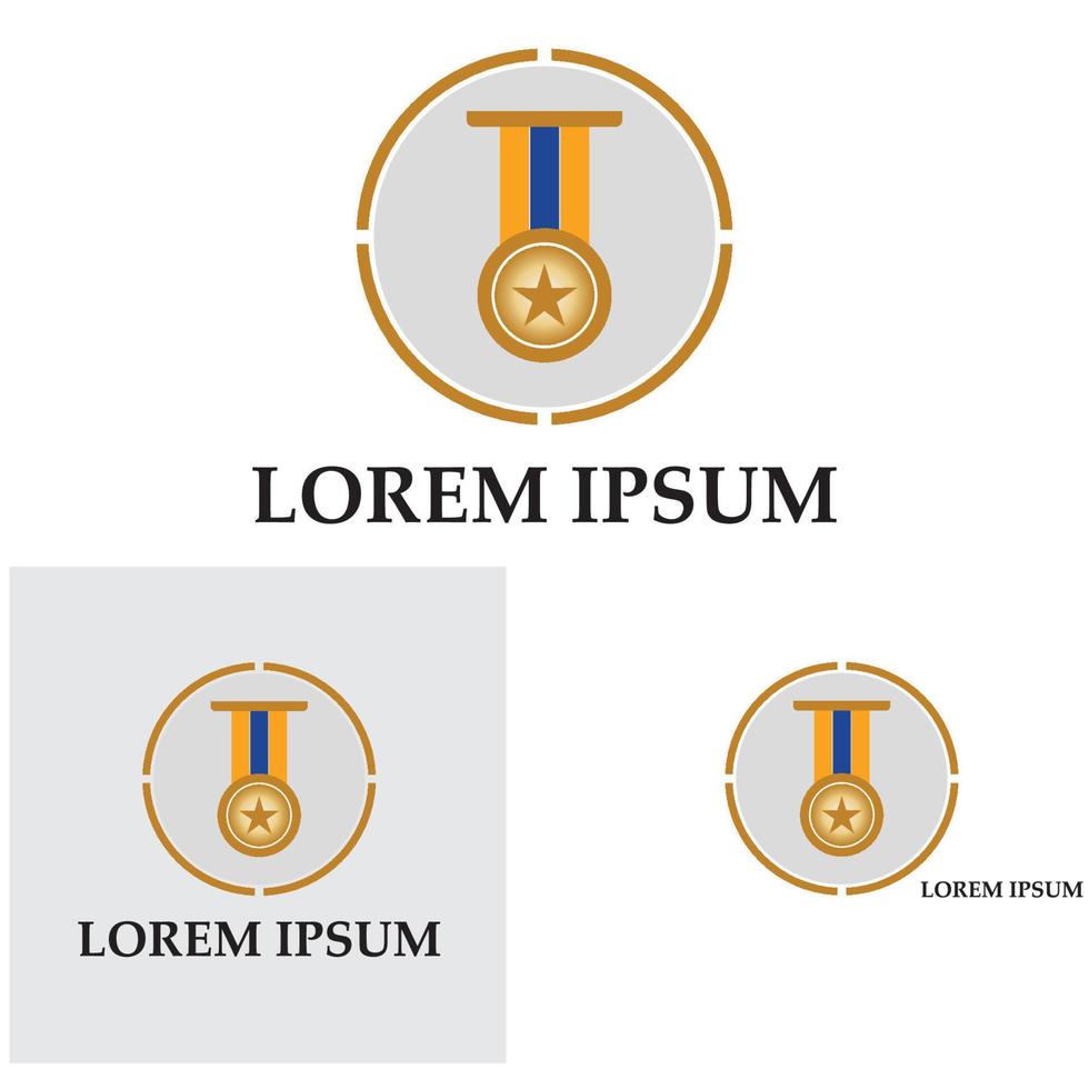 medalj ikon vektor bakgrund mall illustration