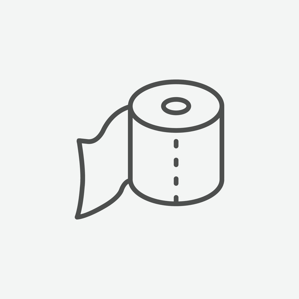 Toilettenpapier-Vektorsymbol. isoliertes Hygiene-Icon-Vektordesign. vektor