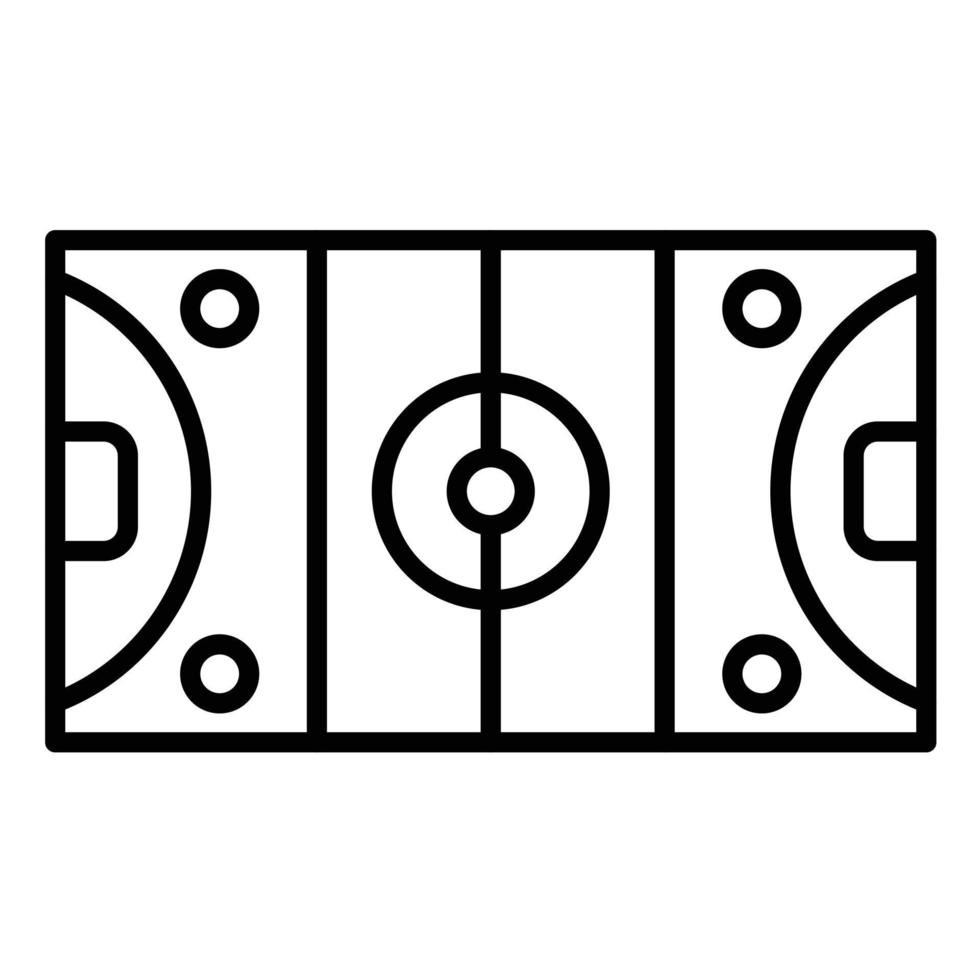 Symbol für Hockeyfeldlinie vektor