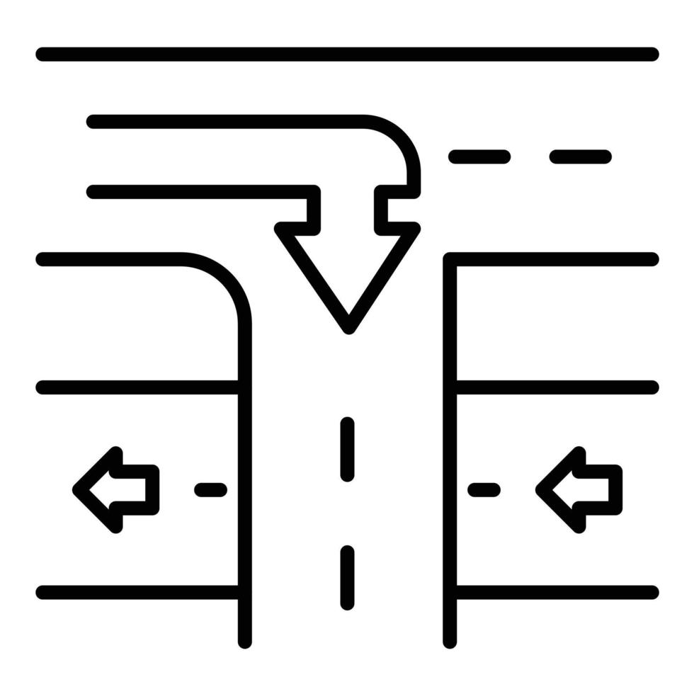 Symbol für die Linie der Straßenrampen vektor