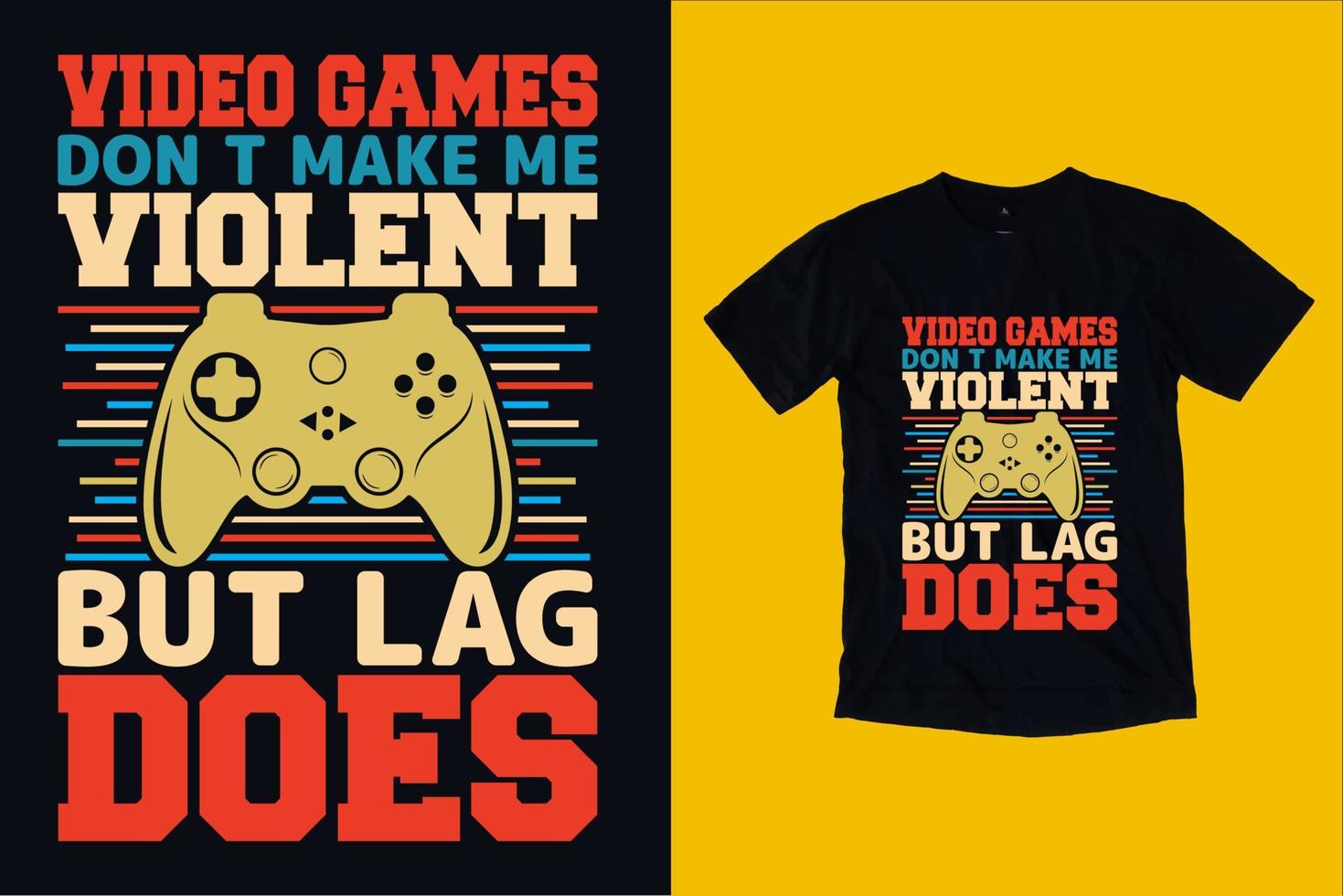 design av t-shirt för gaming vektor