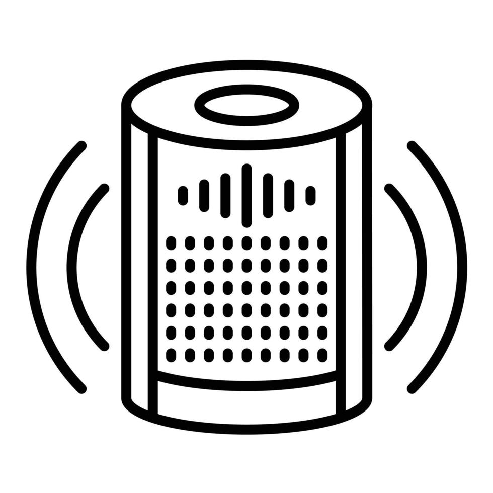 Symbol für intelligente Lautsprecherlinie vektor