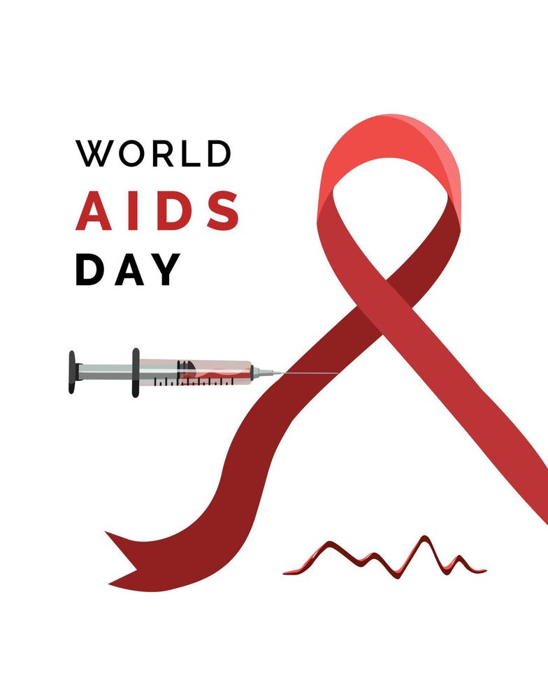 Welt-Aids-Tag-Vektor-Illustration vektor