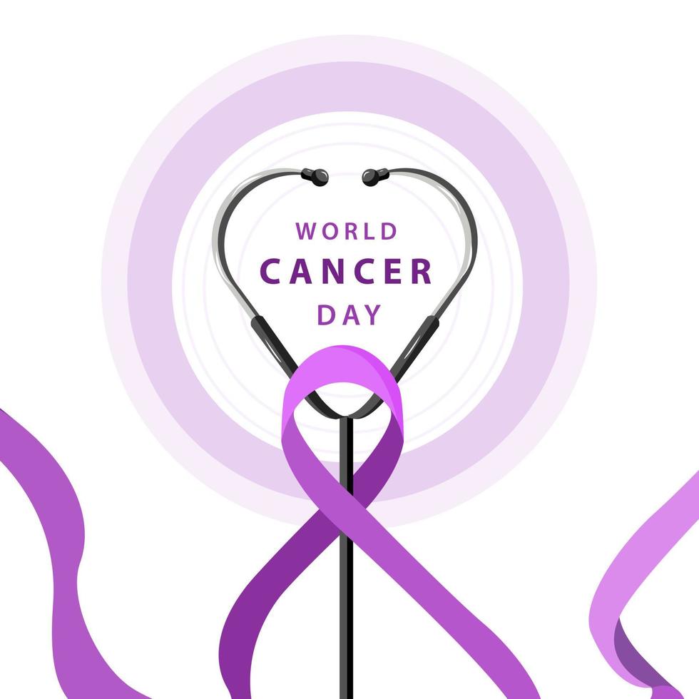 världen cancer dag vektor illustration