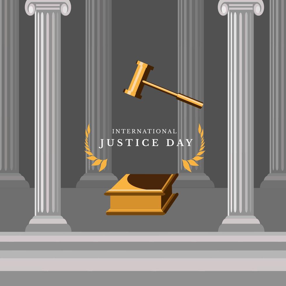Internationaler Tag der Gerechtigkeit vektor