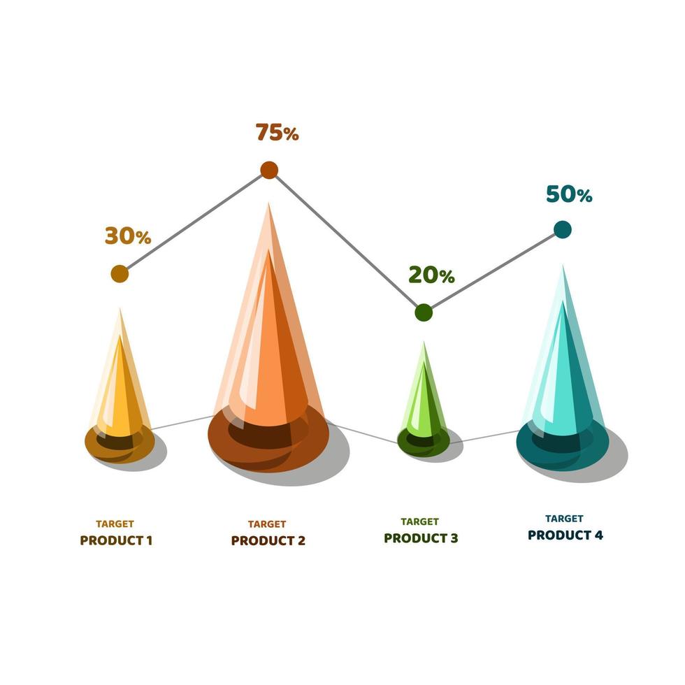 3D vektor infographic designelement