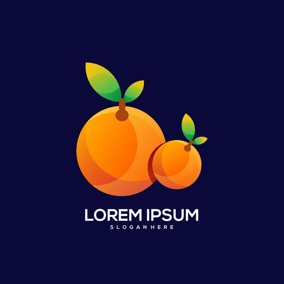 frukt färsk logotyp färgglada gradient illustration vektor
