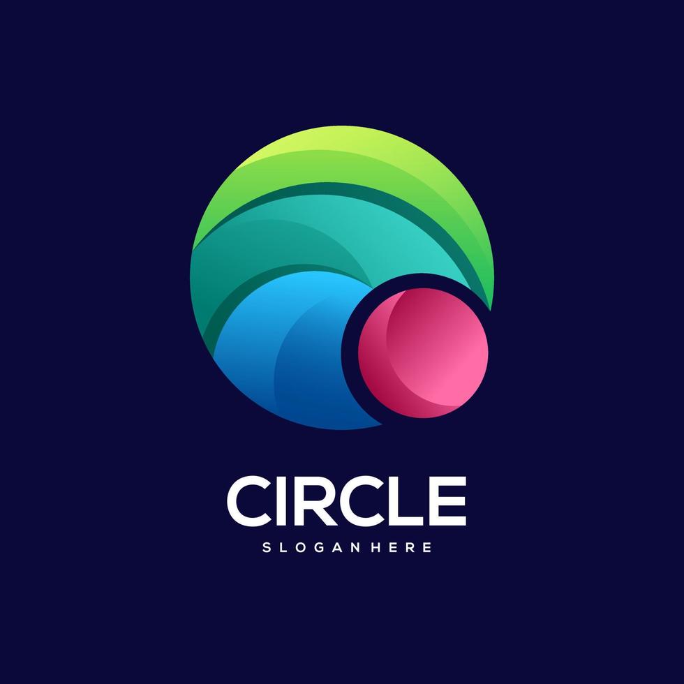 cirkel logotyp färgglada gradient illustration vektor