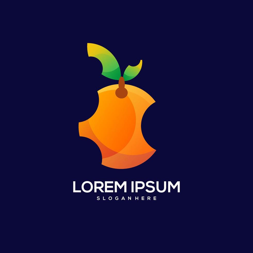 frukt logotyp färgglada gradient illustration vektor