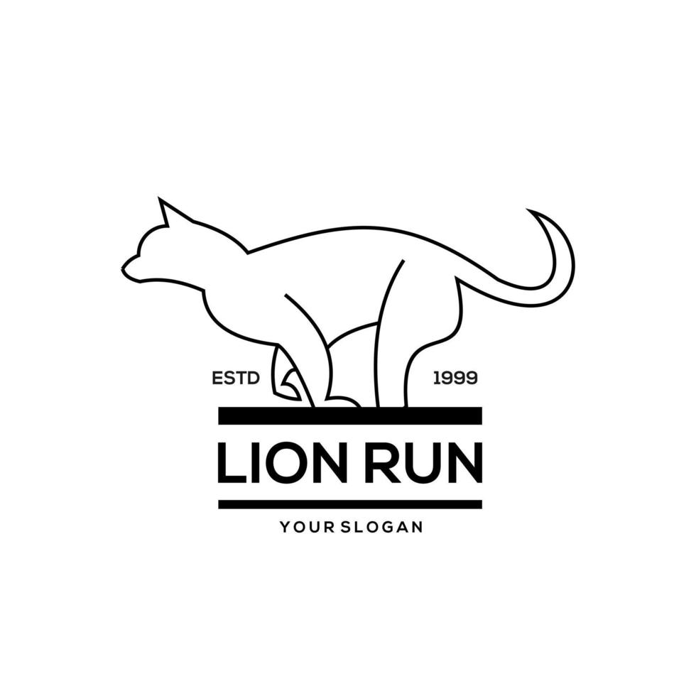 lejon logotyp vintage design illustration vektor