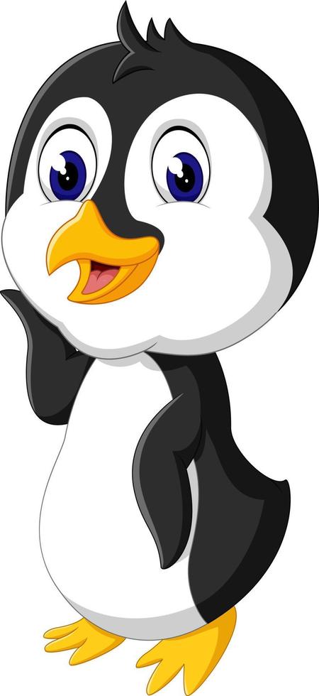 niedlicher Pinguin-Cartoon vektor