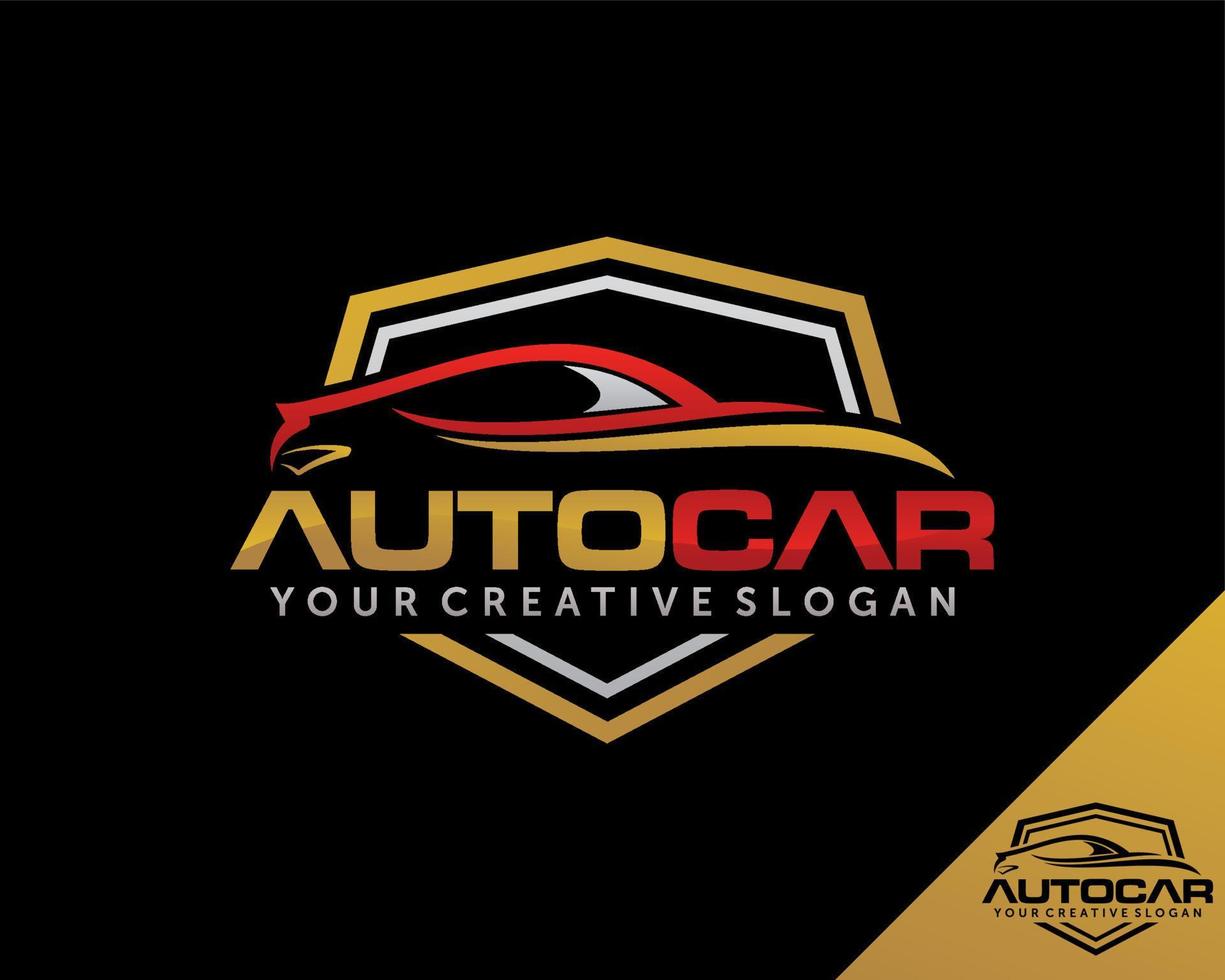 Sportwagen-Logo-Design. Automobil, Autohaus, Autohändler-Logo-Design-Vektor vektor