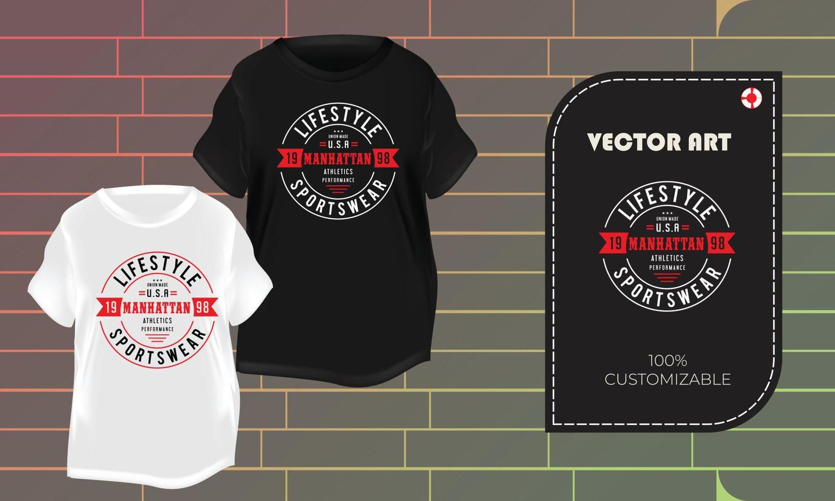 t-shirt design usa nyc brooklyn lifestyle bekleidungsdesign vorderseite vintage kleidung athletische sportbekleidung vektor