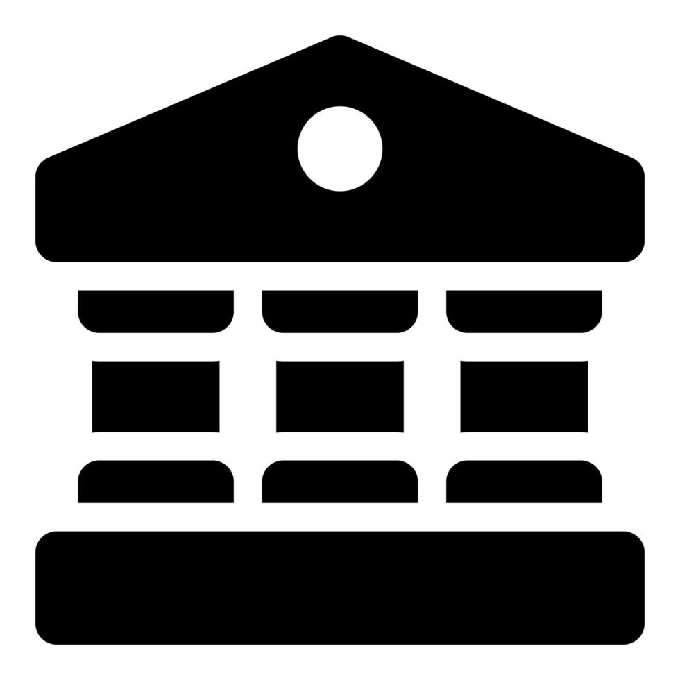 Gerichtsgebäude-Symbol ui vektor