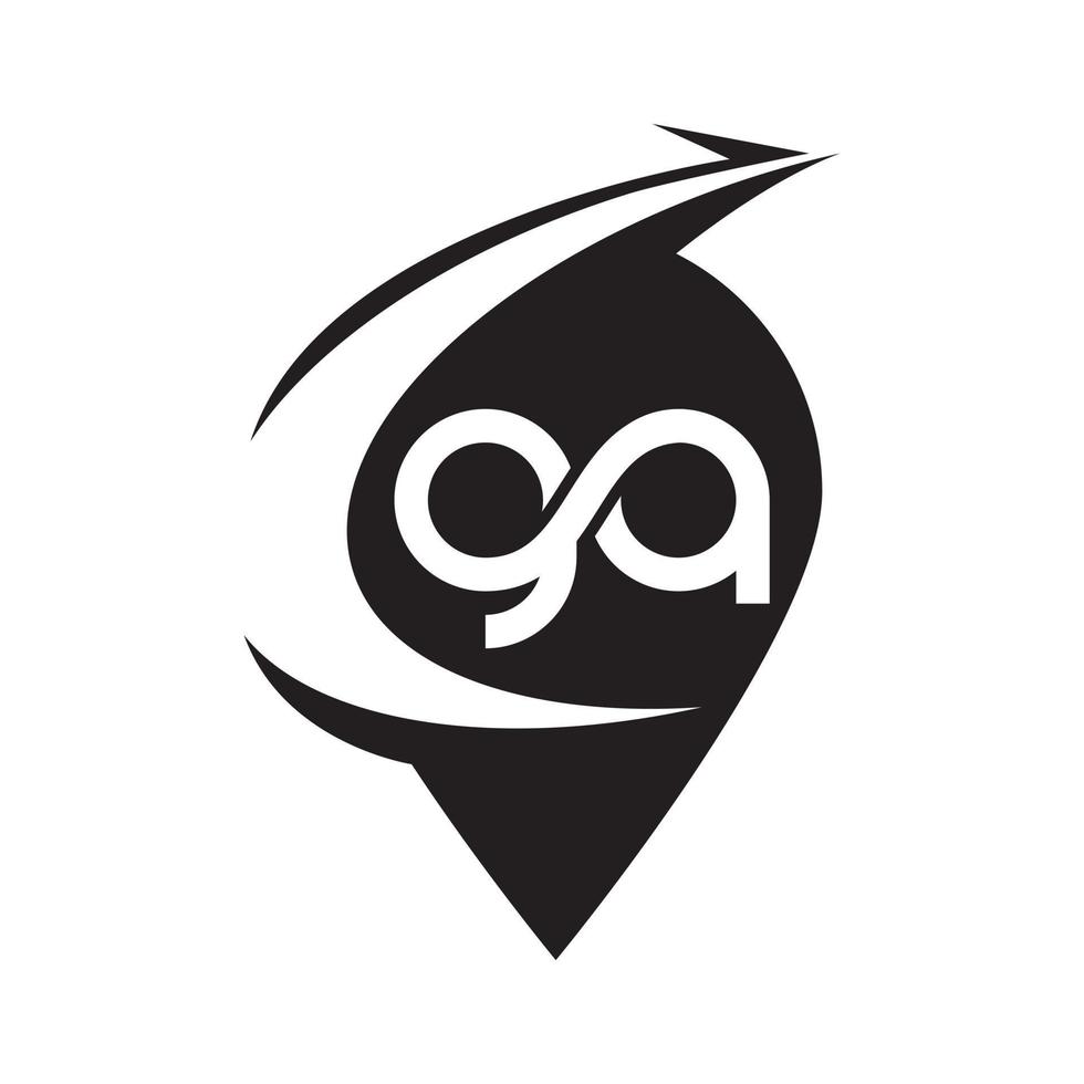 ga Anfangsbuchstabe Vektor-Logo-Symbol vektor