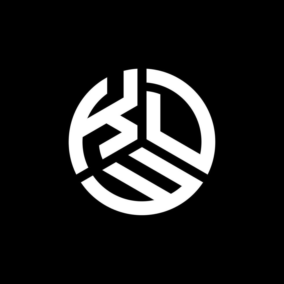 kdw-Brief-Logo-Design auf schwarzem Hintergrund. kdw kreative Initialen schreiben Logo-Konzept. kdw Briefgestaltung. vektor