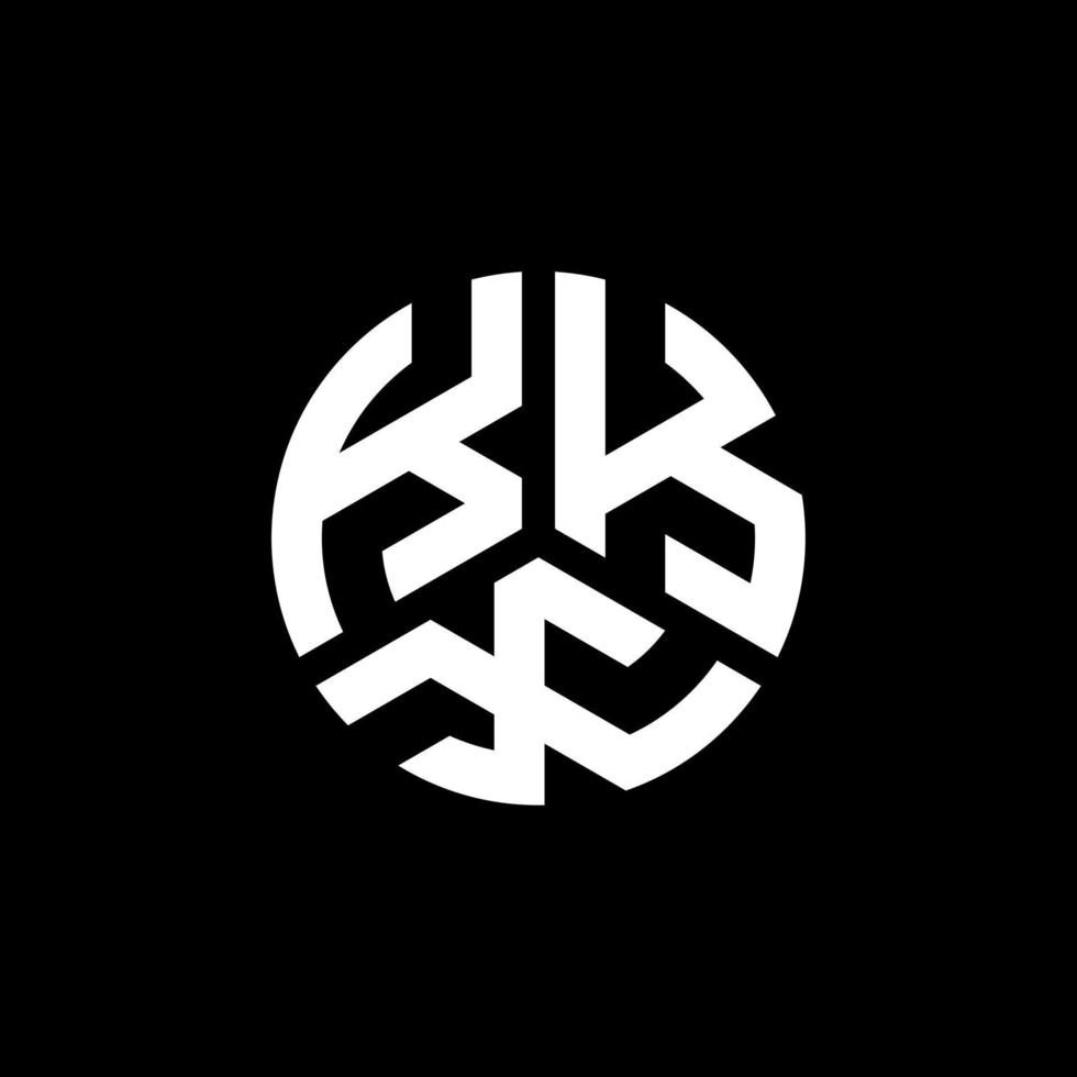 kkx-Buchstaben-Logo-Design auf schwarzem Hintergrund. kkx kreatives Initialen-Buchstaben-Logo-Konzept. kkx Briefdesign. vektor