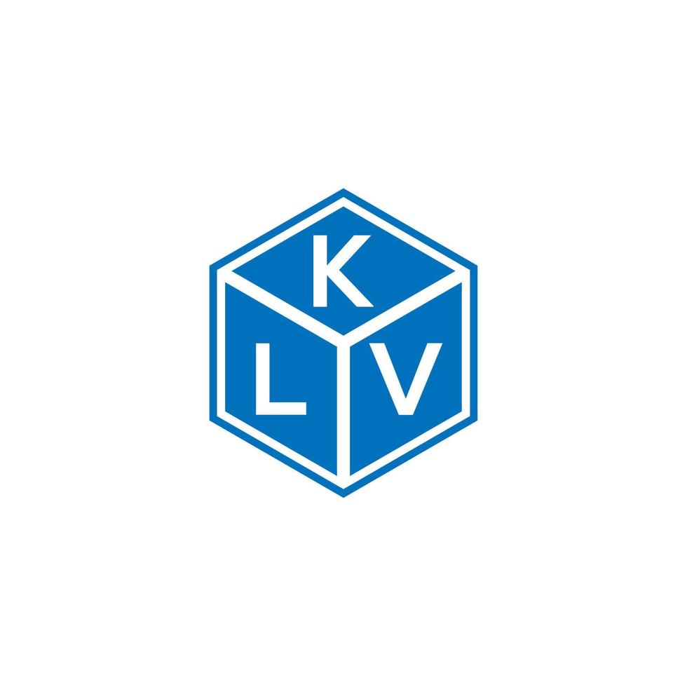 klv brev logotyp design på svart bakgrund. klv kreativa initialer bokstavslogotyp koncept. klv bokstavsdesign. vektor