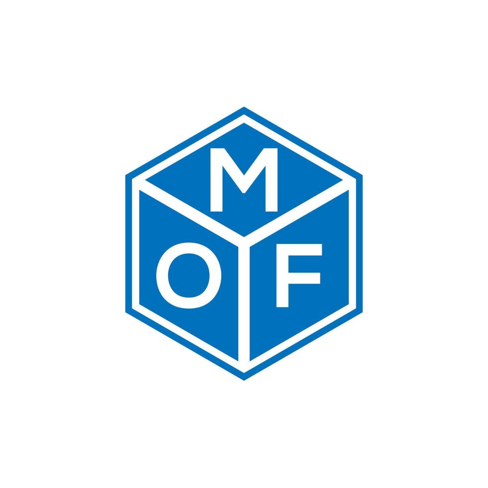 mof brev logotyp design på svart bakgrund. mof kreativa initialer brev logotyp koncept. mof brev design. vektor