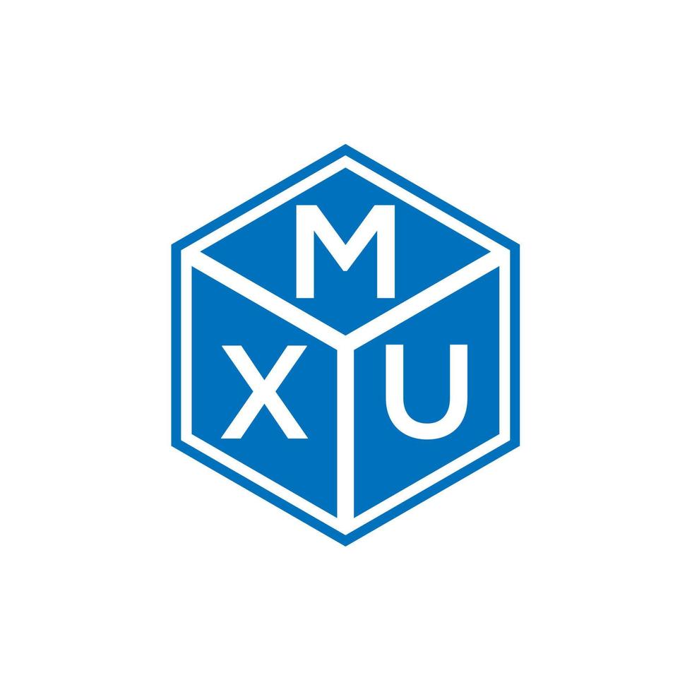 mxu brev logotyp design på svart bakgrund. mxu kreativa initialer brev logotyp koncept. mxu bokstavsdesign. vektor