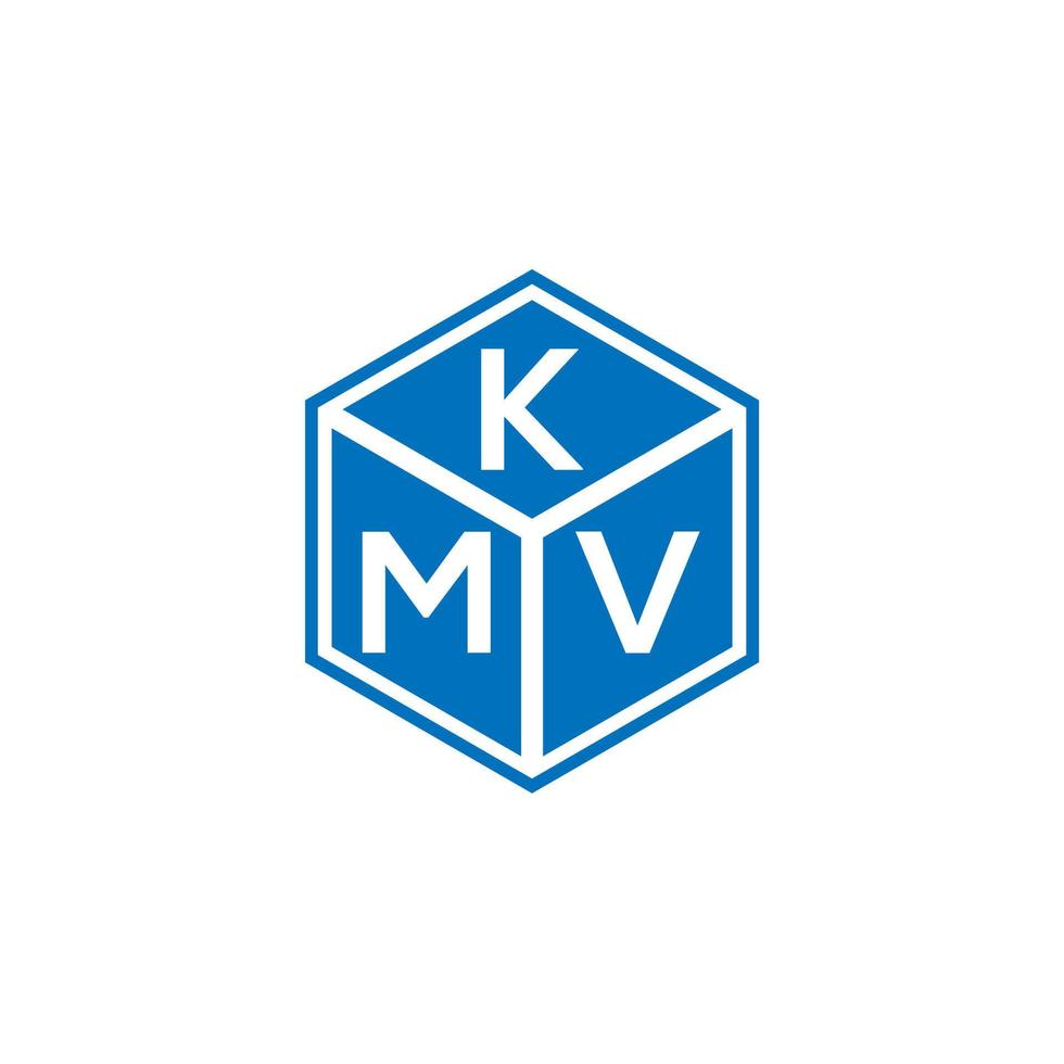 KMV-Brief-Logo-Design auf schwarzem Hintergrund. kmv kreatives Initialen-Buchstaben-Logo-Konzept. kmv Briefgestaltung. vektor