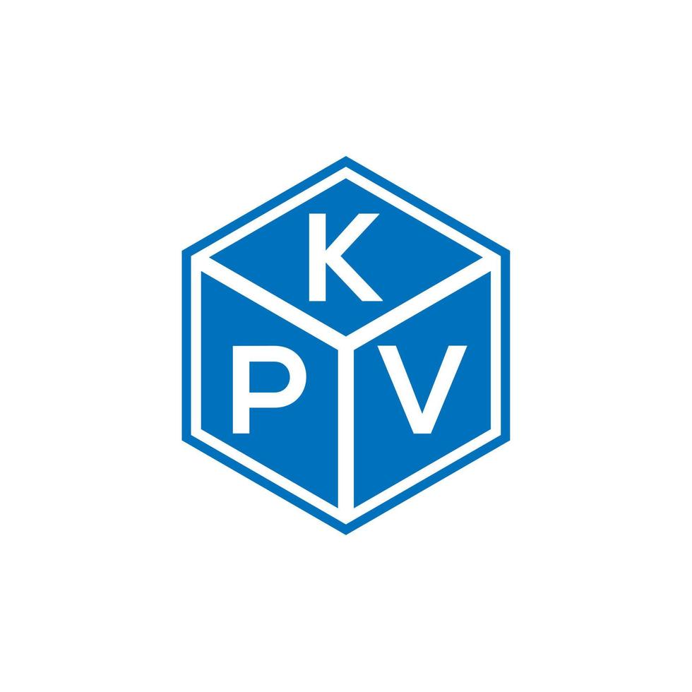 kpv-Buchstaben-Logo-Design auf schwarzem Hintergrund. kpv kreatives Initialen-Buchstaben-Logo-Konzept. kpv Briefgestaltung. vektor