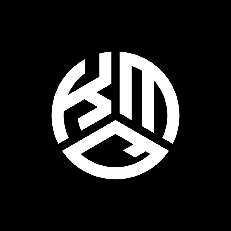 kmo-Buchstaben-Logo-Design auf schwarzem Hintergrund. kmo kreatives Initialen-Buchstaben-Logo-Konzept. kmo Briefdesign. vektor