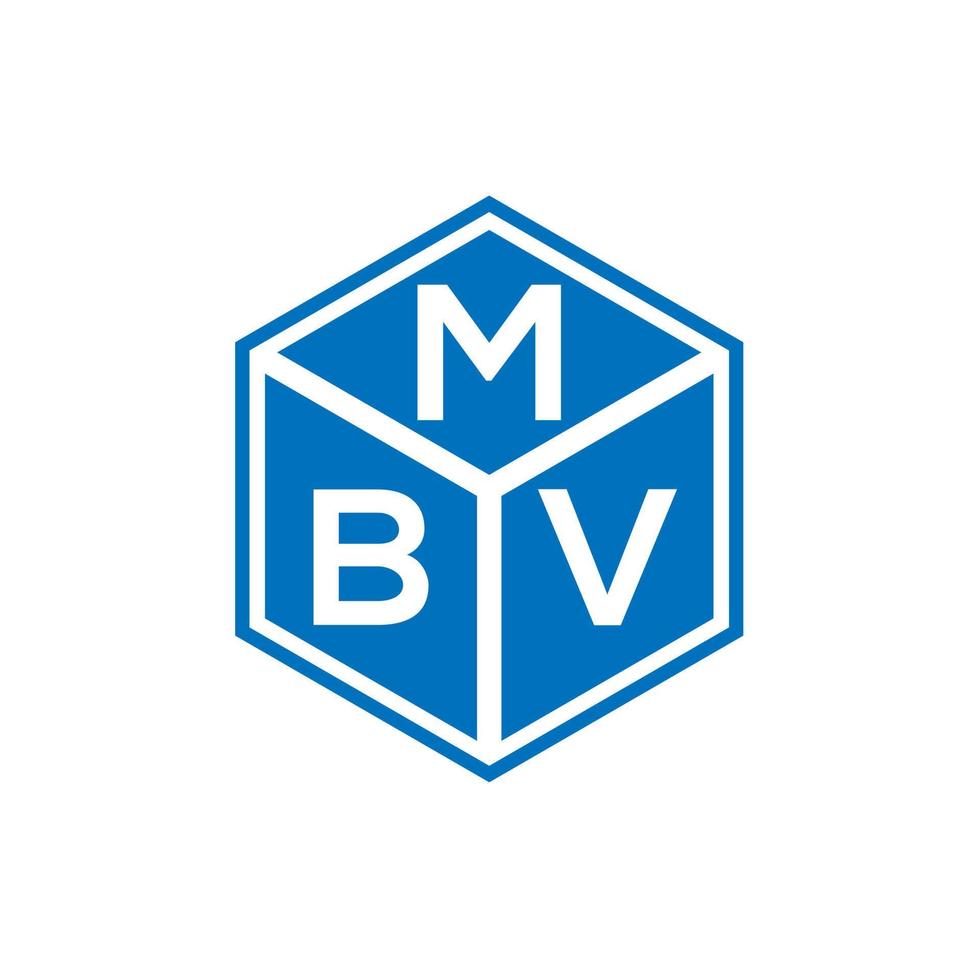 mbv brev logotyp design på svart bakgrund. mbv kreativa initialer bokstavslogotyp koncept. mbv bokstavsdesign. vektor