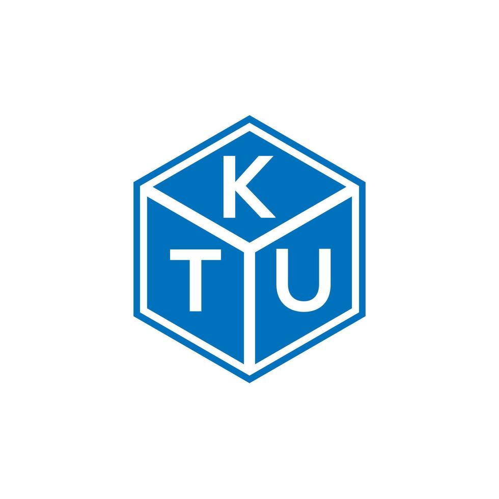 ktu-Brief-Logo-Design auf schwarzem Hintergrund. ktu kreative Initialen schreiben Logo-Konzept. ktu Briefgestaltung. vektor