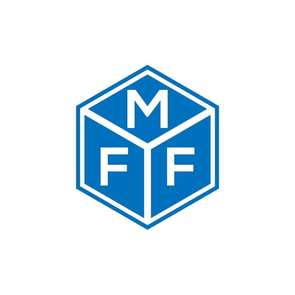 mff brev logotyp design på svart bakgrund. mff kreativa initialer brev logotyp koncept. mff bokstavsdesign. vektor