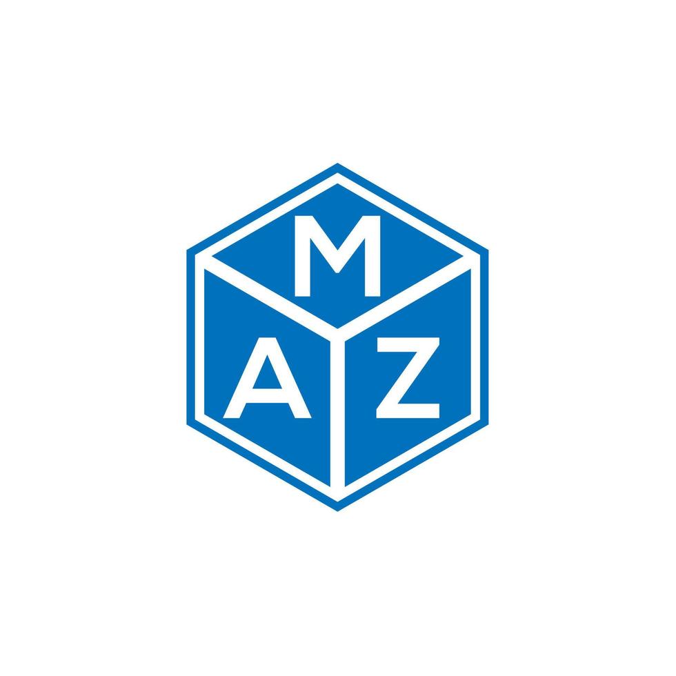 maz brev logotyp design på svart bakgrund. maz kreativa initialer brev logotyp koncept. maz bokstavsdesign. vektor