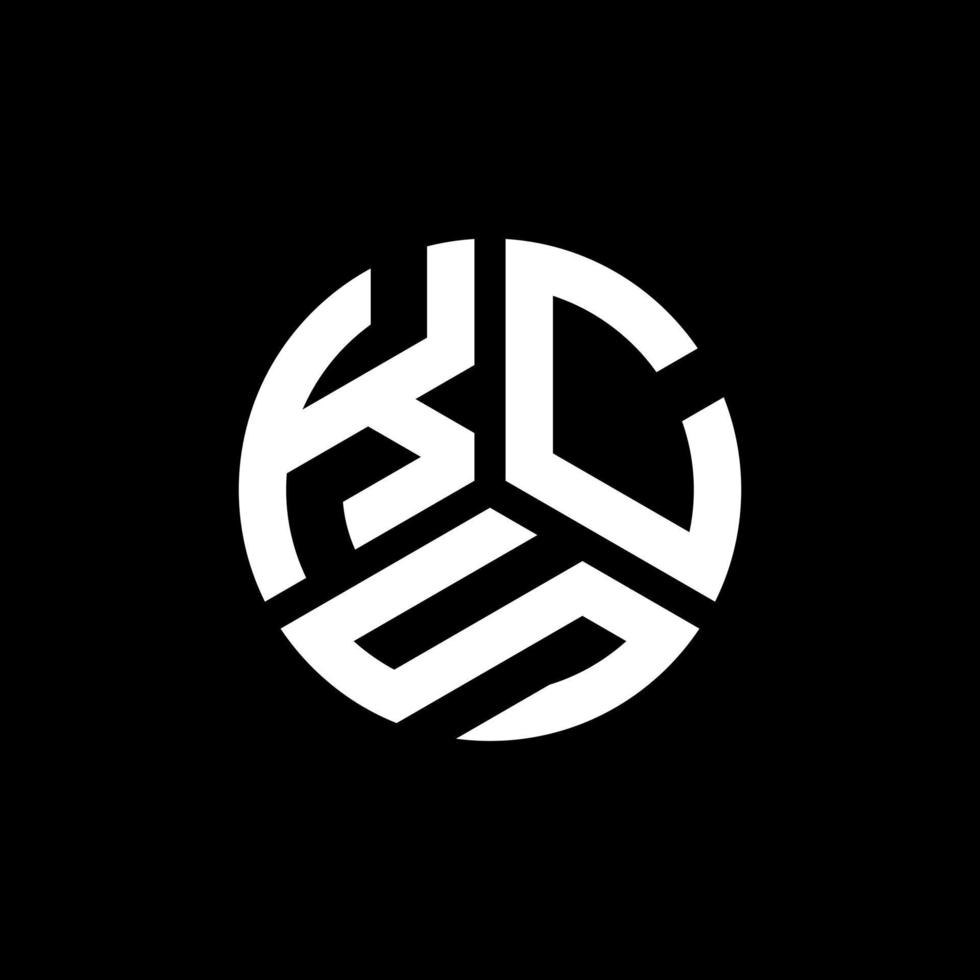 kcs-Buchstaben-Logo-Design auf schwarzem Hintergrund. kcs kreatives Initialen-Buchstaben-Logo-Konzept. kcs Briefgestaltung. vektor