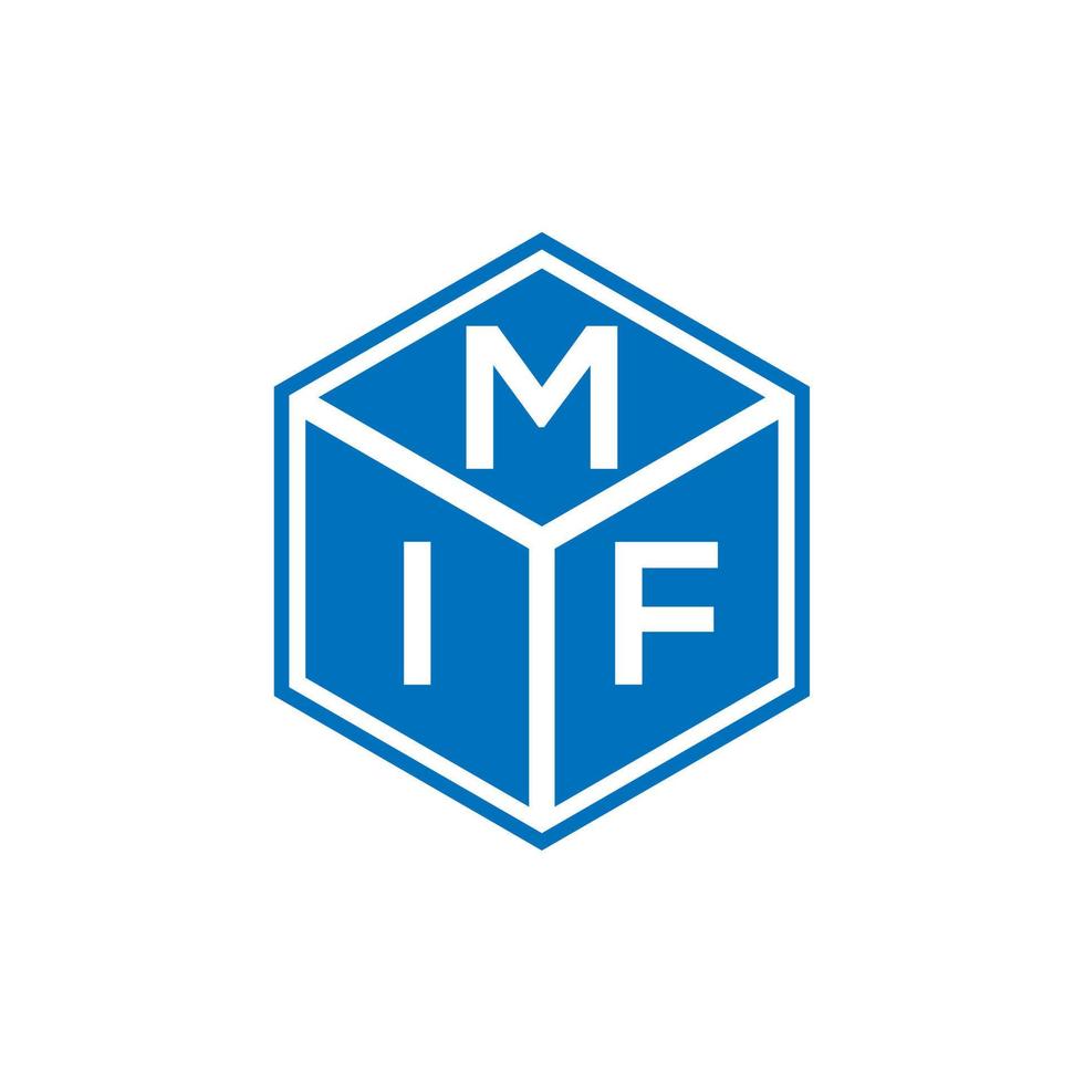 mif-Buchstaben-Logo-Design auf schwarzem Hintergrund. mif kreative Initialen schreiben Logo-Konzept. mif Briefgestaltung. vektor