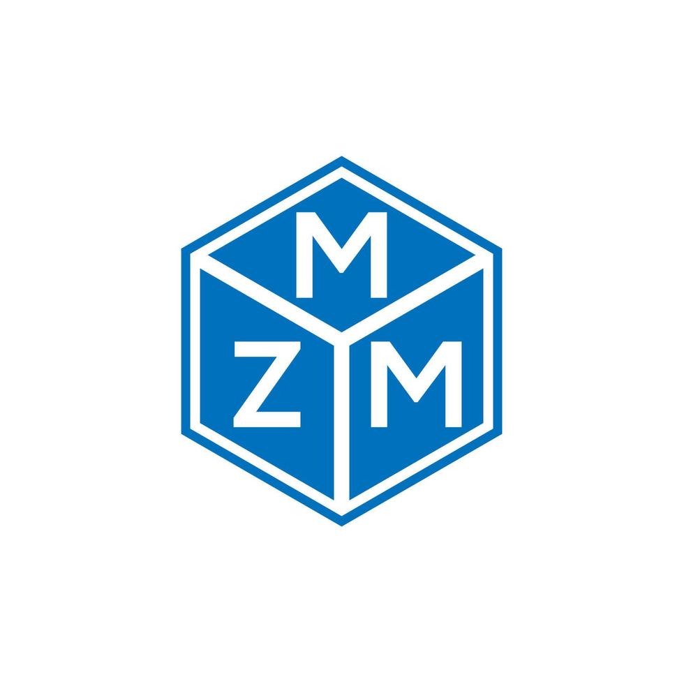 mzm brev logotyp design på svart bakgrund. mzm kreativa initialer bokstavslogotyp koncept. mzm bokstavsdesign. vektor