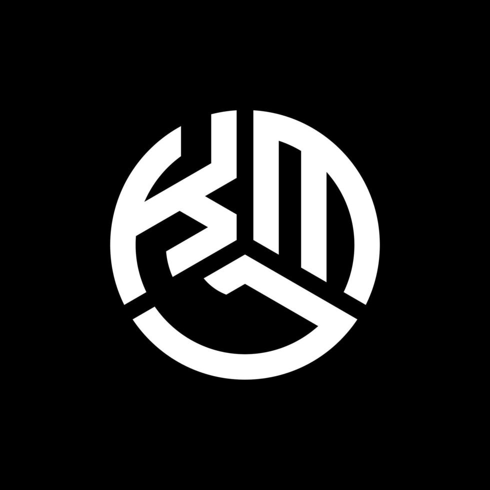 kml-Buchstaben-Logo-Design auf schwarzem Hintergrund. kml kreatives Initialen-Buchstaben-Logo-Konzept. kml-Briefgestaltung. vektor