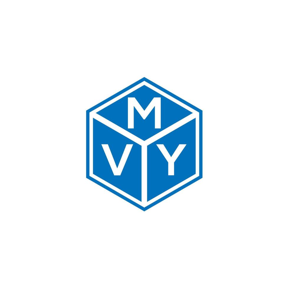 Mvy-Brief-Logo-Design auf schwarzem Hintergrund. mvy kreative Initialen schreiben Logo-Konzept. mvy Briefdesign. vektor