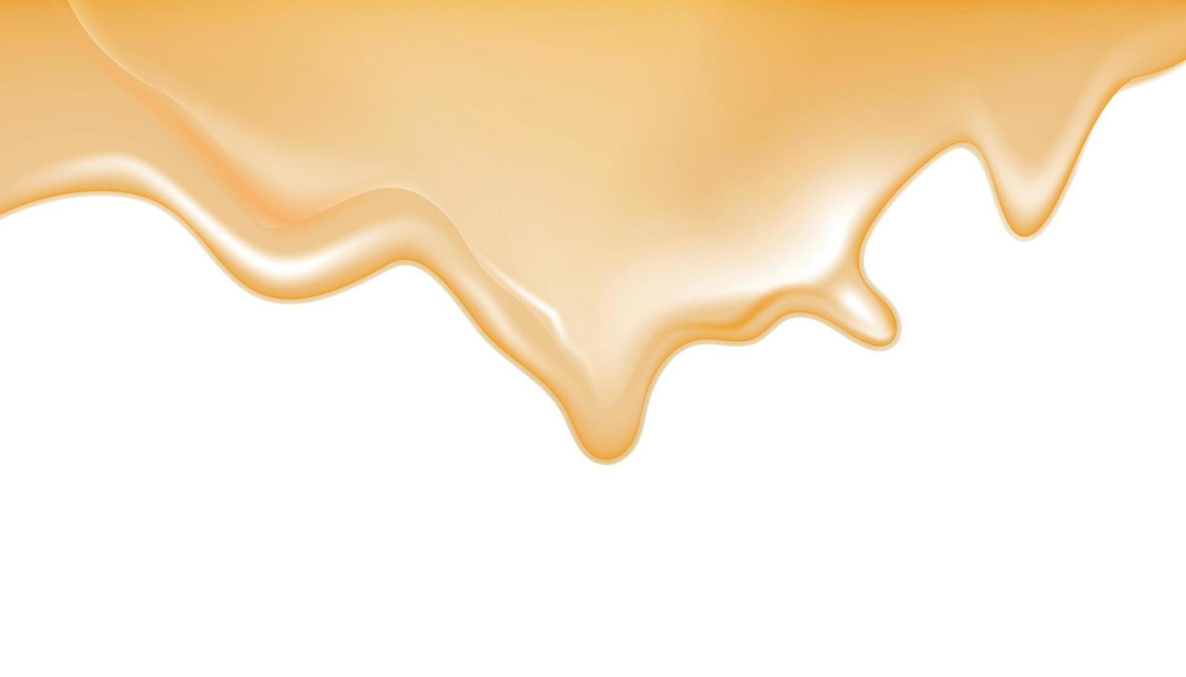 honung flödar på vit bakgrund vektor