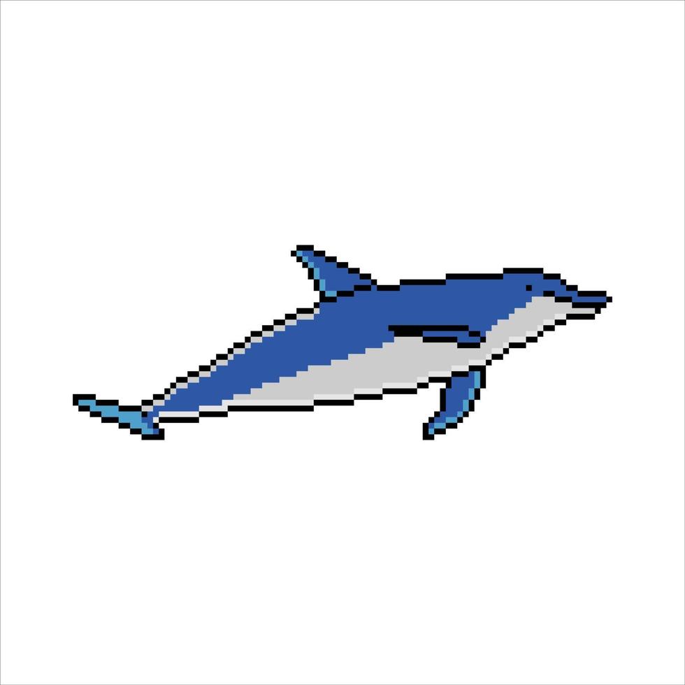 Delphin mit Pixelkunst. Vektor-Illustration. vektor