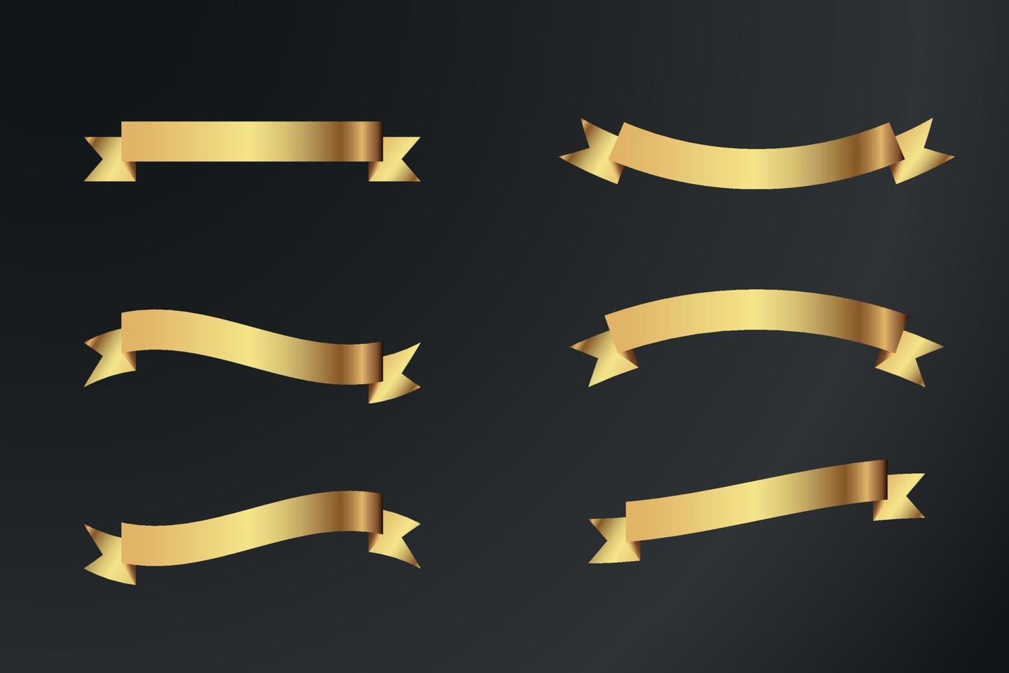 elegante goldfarbene bandkollektion vektor