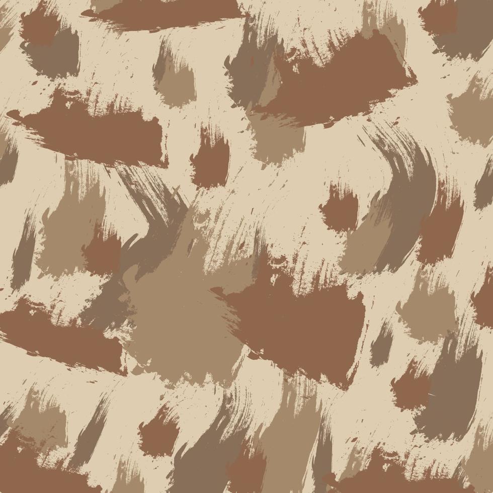 abstrakt borste konst brun öken kamouflage mönster armé bakgrund vektor