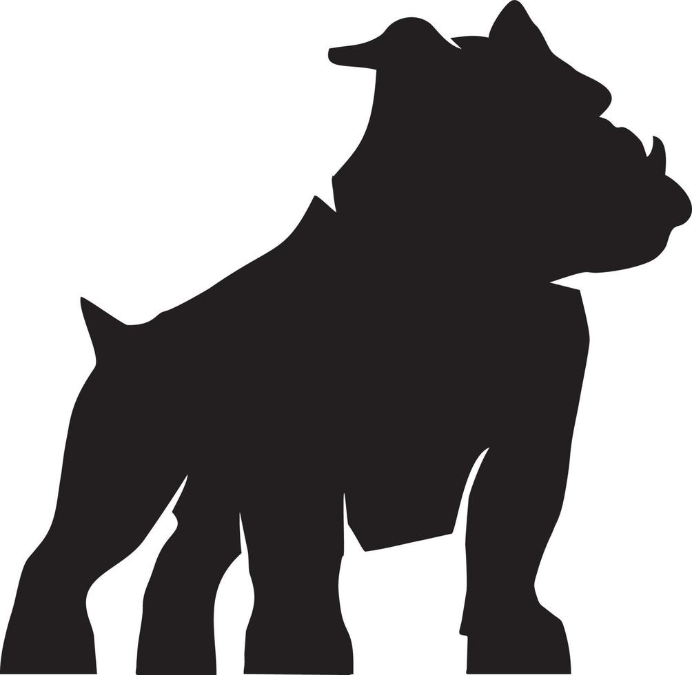 pit bull hund siluett vektor