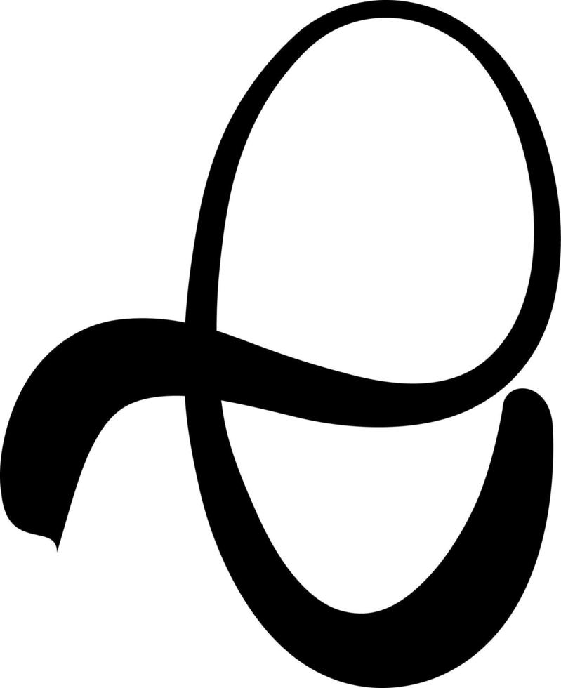 Theta-Symbol oder o-Buchstabensymbol, Logo, Illustration und Cartoon-Vektor vektor