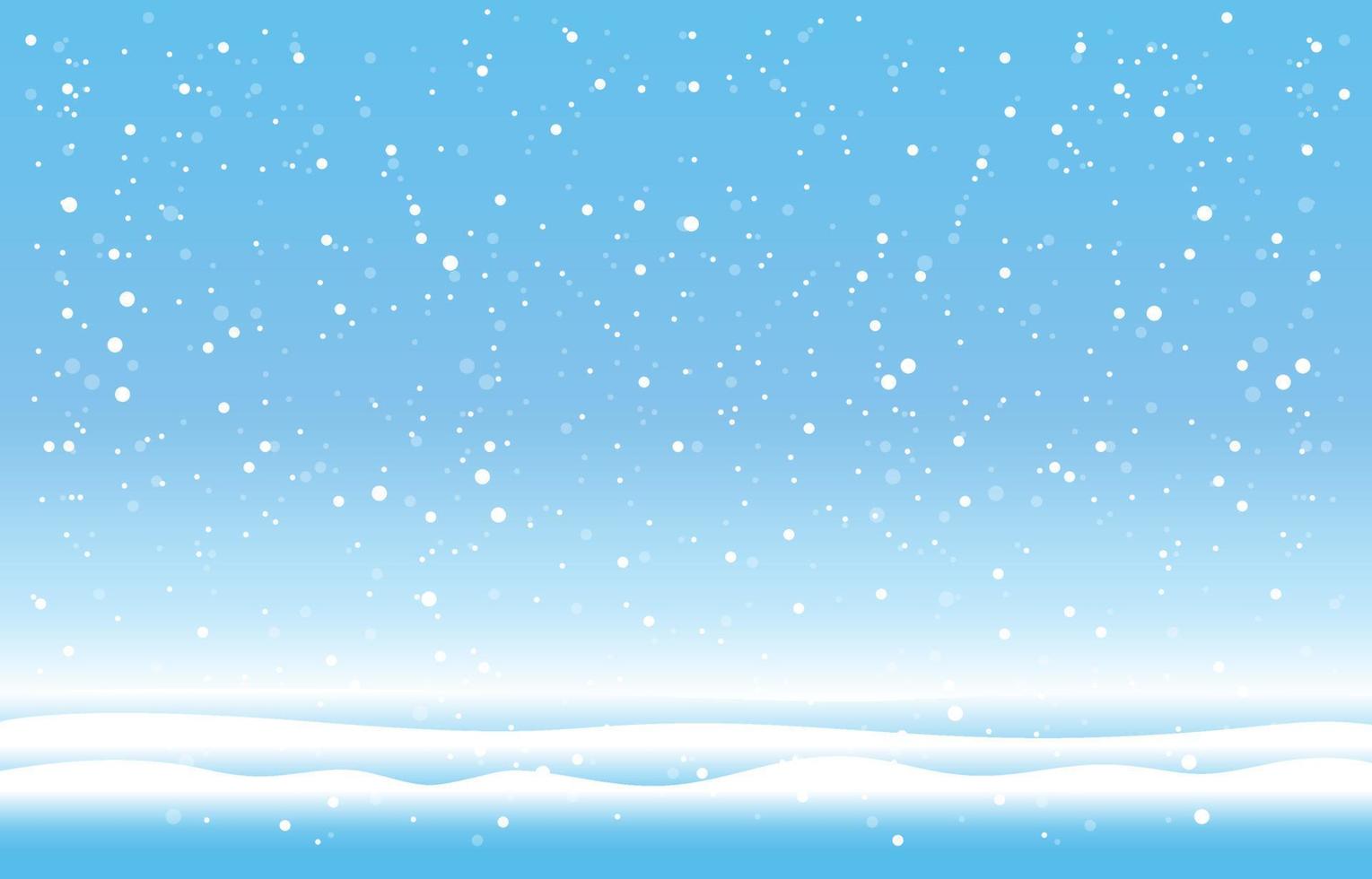 Schneeflocken und Winterhintergrund, Winterlandschaft, Vektordesign vektor