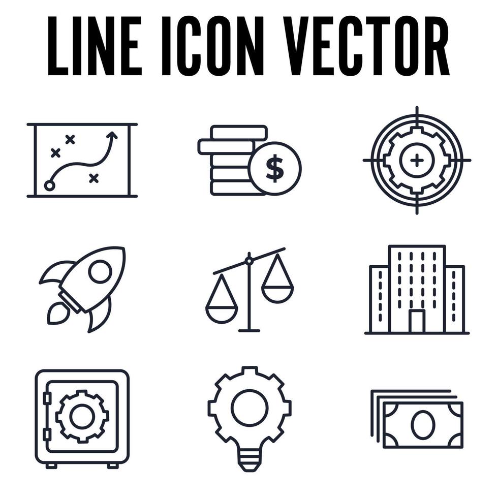 företag och finans som ikon symbol mall för grafisk och webbdesign samling logotyp vektorillustration vektor