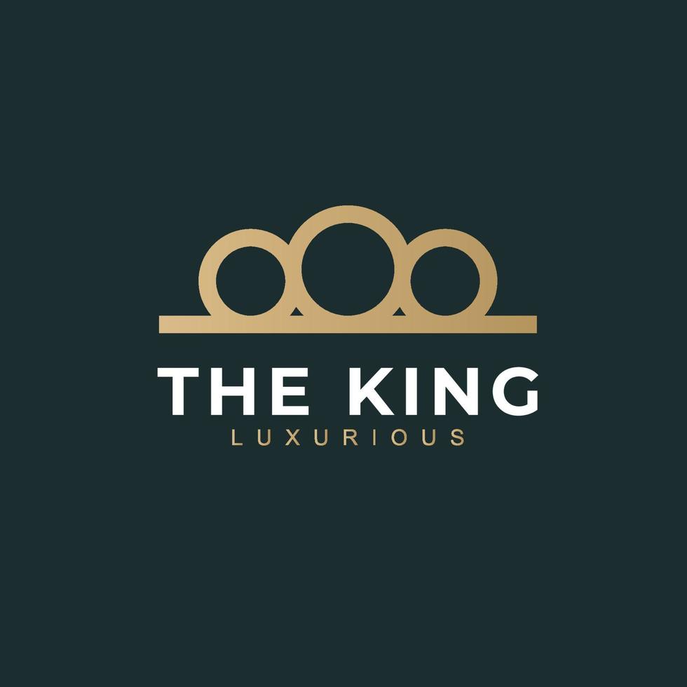 königliches, luxussymbol. könig, königin abstrakte geometrische logo-design-vektorillustration vektor