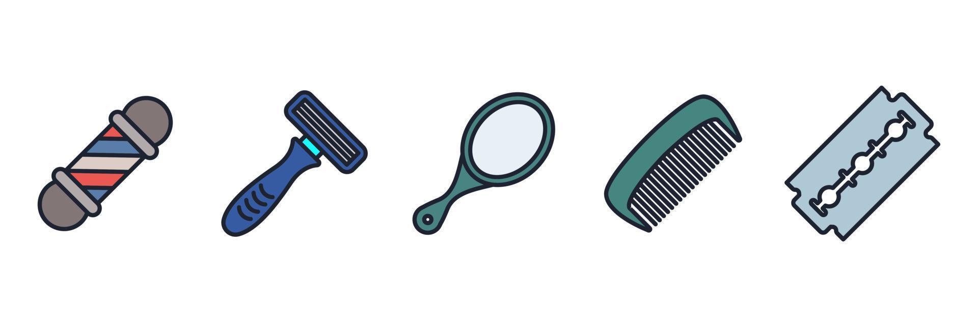 frisersalong som ikon symbol mall för grafisk och webbdesign samling logotyp vektorillustration vektor