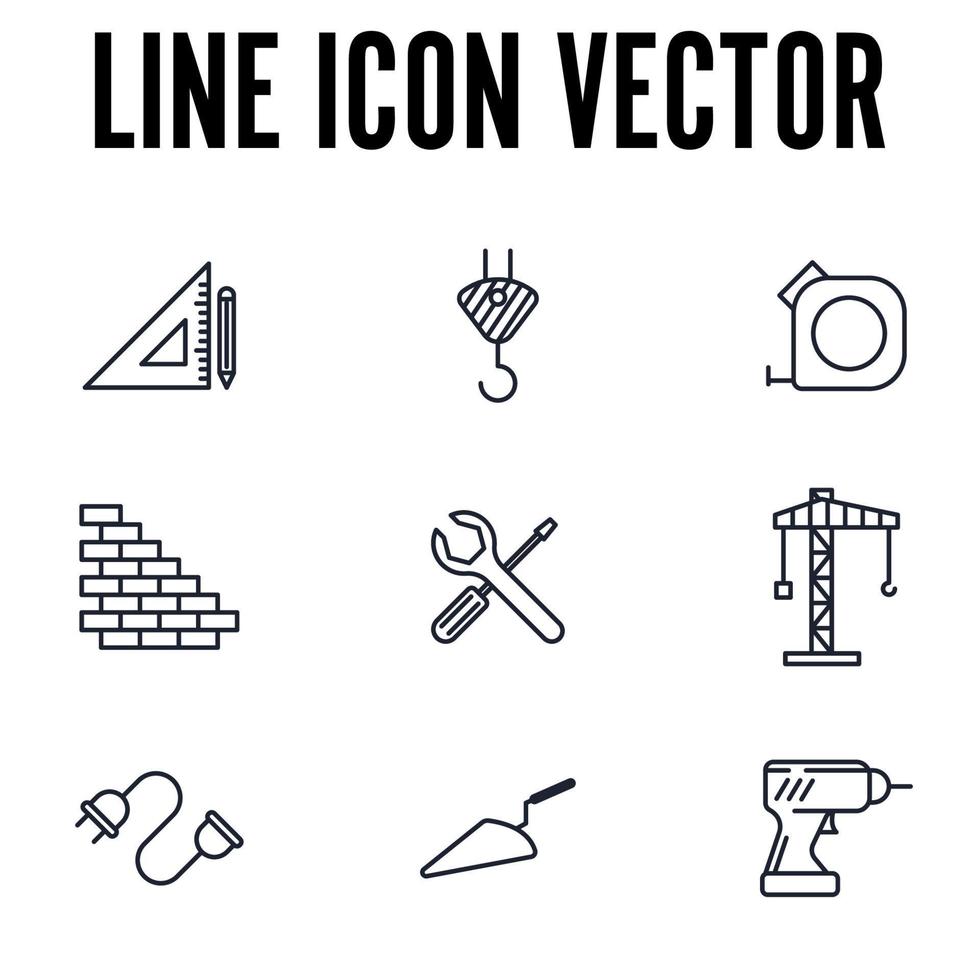 Bausatz-Symbol-Symbolvorlage für Grafik- und Webdesign-Sammlung Logo-Vektor-Illustration vektor