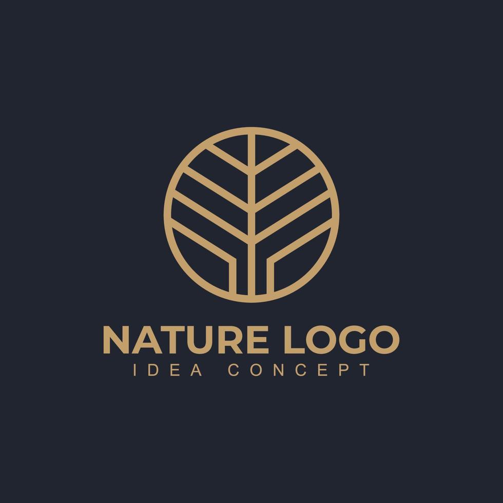 Natur Bäume Logo-Design-Vektor-Illustration. Baum-Vektor-Symbol vektor