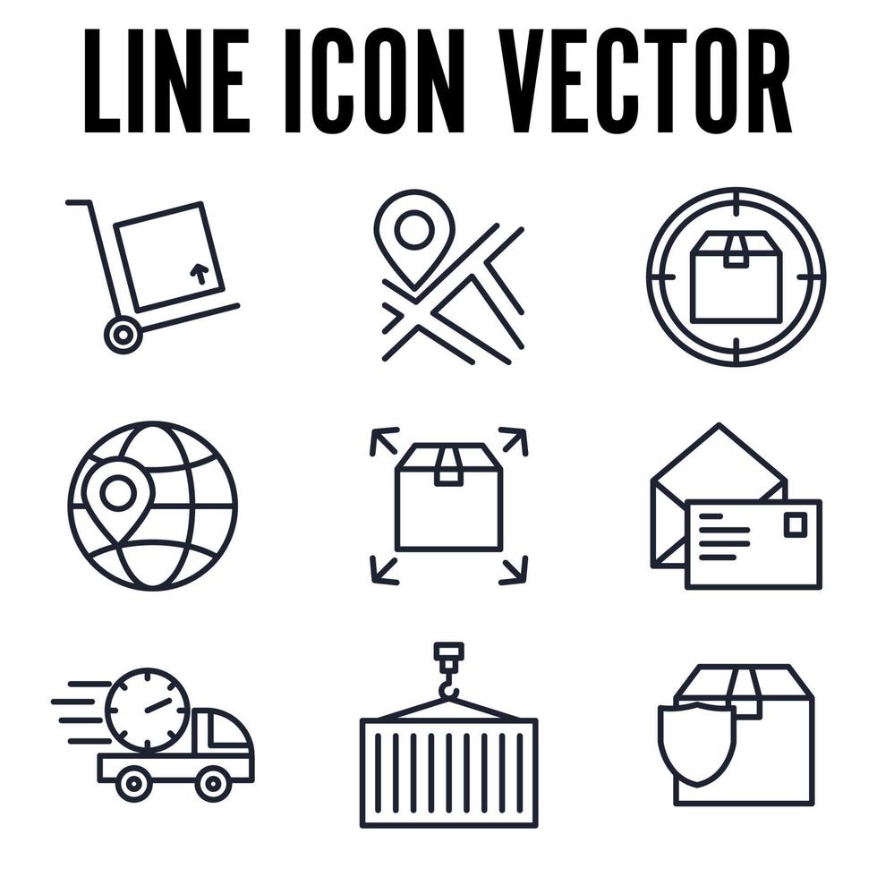 lieferung, versandset symbol symbol vorlage für grafik- und webdesign sammlung logo vektorillustration vektor